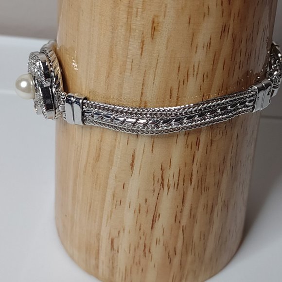 Cute Silver Tone Bracelet Or Anklet Just Under 9 Inches - Picture 4 of 13